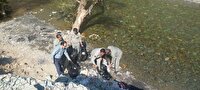 پاکسازی حاشیه رودخانه حفاظت شده کرج با مشارکت مردمی
