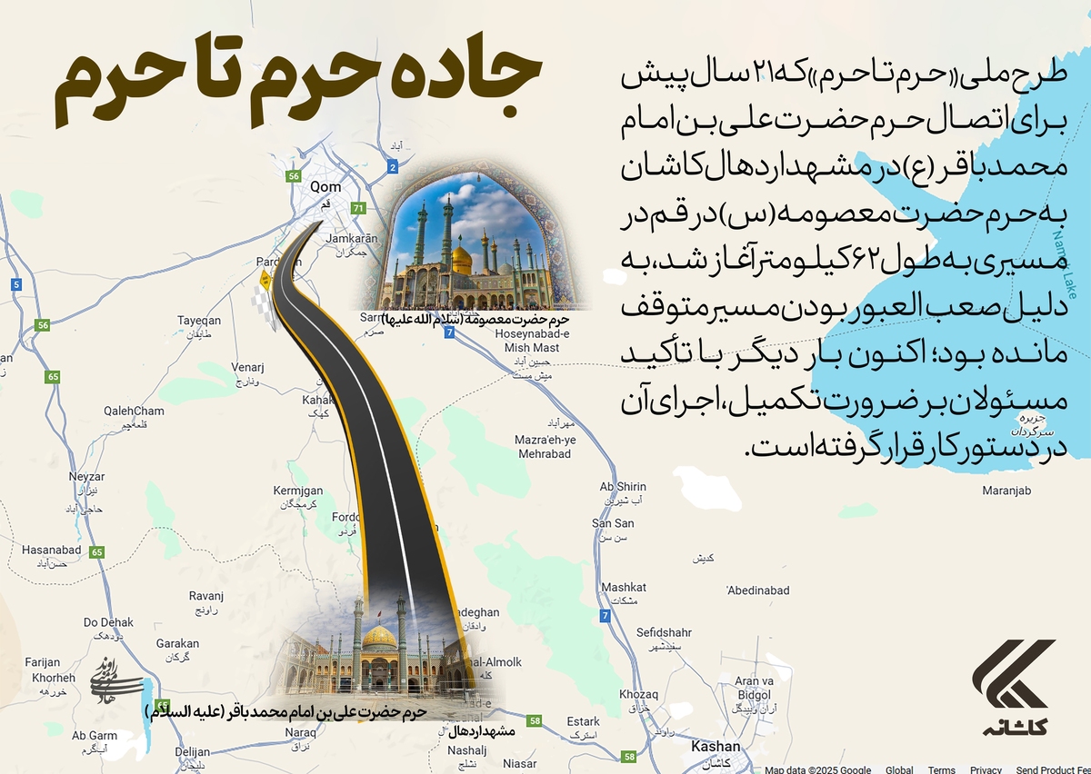  جاده حرم تا حرم؛ طرحی ۲۱ ساله در مسیر تکمیل
