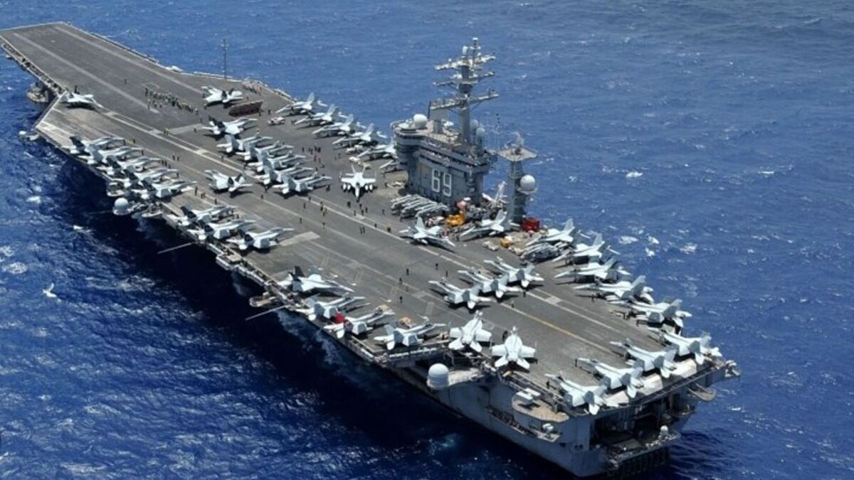 استقرار بزرگ‌ترین ناو جهان در کارائیب