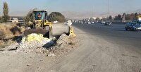 برخورد با متخلفان تخلیه نخاله‌ و مصالح ساختمانی در حاشیه راه‌های البرز