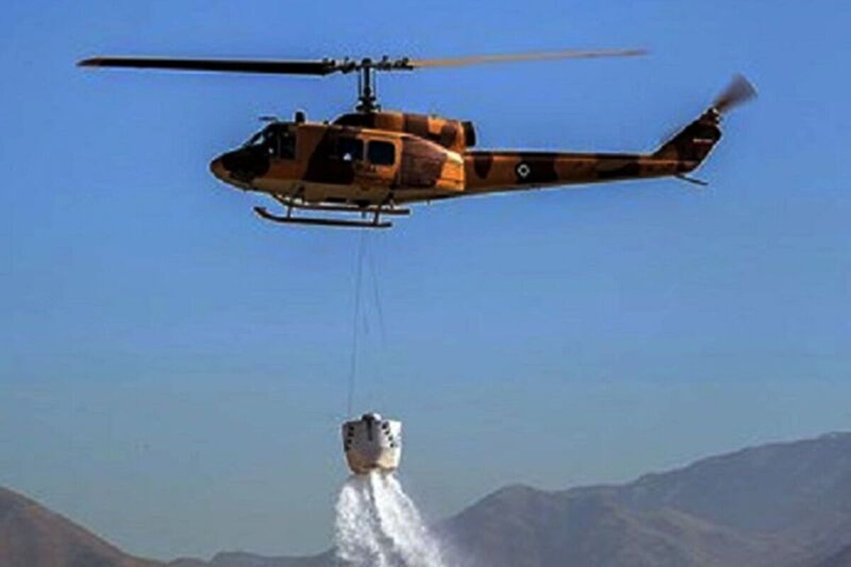 درخواست سومین بالگرد برای مهار آتش در جنگل‌های چالوس/ ۶۱ گروه پیاده به منطقه اعزام شدند