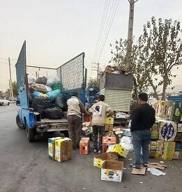 پاکسازی معابر محمدشهر کرج از سد معبر و مشاغل مزاحم