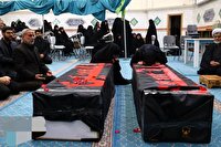 مراسم تشییع پیکر همسر و فرزند معاون رییس‌جمهور در مشهد برگزار شد