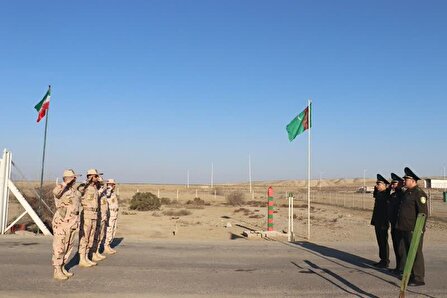 ملاقات مرزی بین مرزبانان کشور ایران و ترکمنستان در سالن ملاقات مرزی هنگ اترک