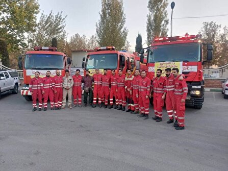 اعزام تیم آتش‌نشانی کرج برای مقابله با آتش‌سوزی هیرکانی