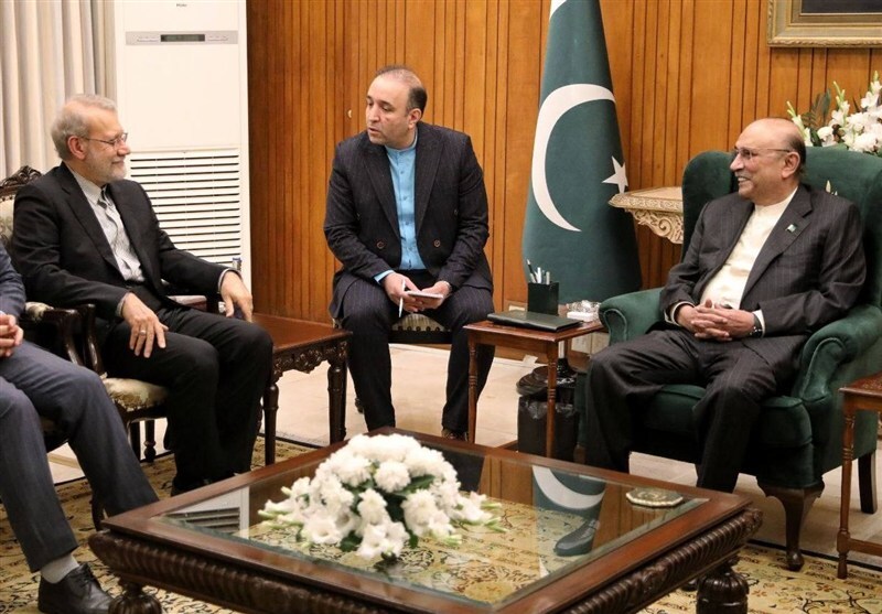 دیدار لاریجانی با رئیس جمهور پاکستان