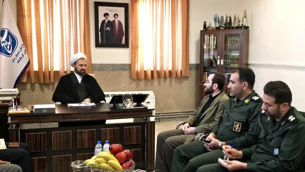 بازدید حجت‌الاسلام والمسلمین شمس‌الله جلیلیان ازسازمان بسیج رسانه استان کرمانشاه