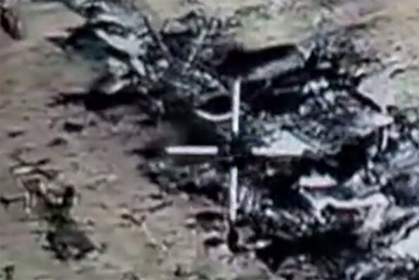 تصاویر هوایی از محل انهدام هواپیمای آمریکایی در اصفهان