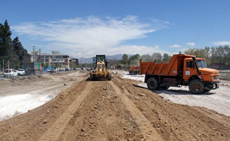 تداوم عملیات عمرانی پروژه احداث بزرگراه شهید نصیری کرج