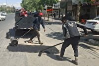 آغاز عملیات لکه‌گیری آسفالت معابر ماهدشت