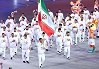 رژه خاص کاروان «شهدای ناو دنا» در افتتاحیه بازی‌های آسیایی ساحلی