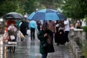 رگبار باران و رعد و برق در مناطق شمالی کشور