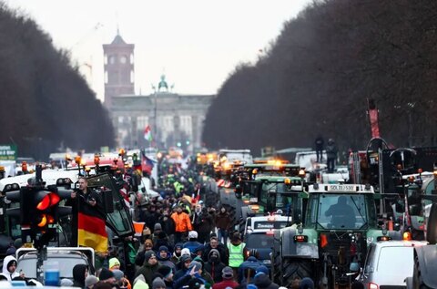 اعتراضات کشاورزان در شهر برلین