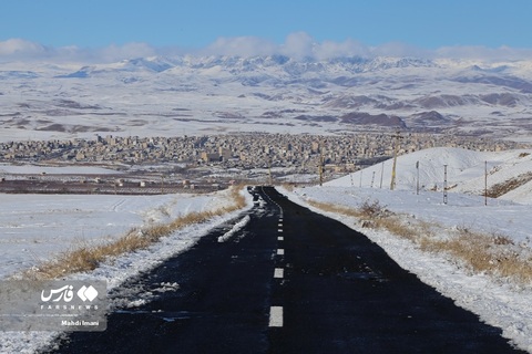 جاده های برفی کردستان