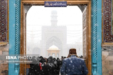 بارش اولین برف زمستانی مشهد