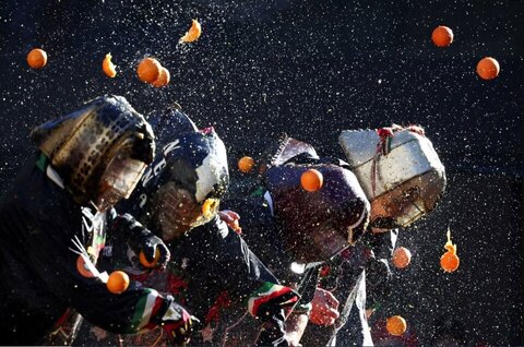 جشنواره سالانه جنگ پرتقال در ایتالیا