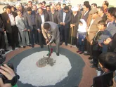 گلنگ زنی احداث یک مدرسه خیر ساز دراحمد آباد مستوفی