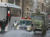 ضدعفونی‌ مراکز عرضه سوخت استان توسط نیروهای جنگ نوین سپاه