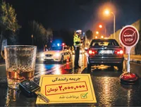 راننده مست به قانون می‌خندد