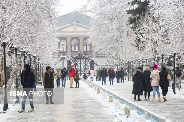 پرسه در برف تهران