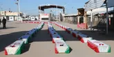 پیکر مطهر ۷۲ شهید سال‌های دفاع مقدس وارد کشور شد