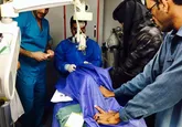 برپائی بیمارستان صحرایی در جزیره لارک توسط نیروی دریایی سپاه