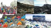 چهره نازیبای دماوند با انبوه زباله