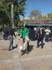 جمع‌آوری حدود ۲۰ تن پسماند خشک در ایام مراسم تشییع قائد شهید امت