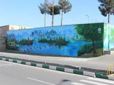 دیوارهای معابراصلی کاشان با اجرای نقاشی دیواری زیباسازی می شود