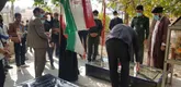 عطر افشانی قبور شهدای شهر مال خلیفه