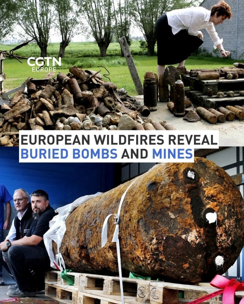 آتشسوزیهای اروپا مهمات مدفون شده از جنگهای جهانی را نمایان کرد+عکس آتشسوزیهای اروپا مهمات مدفون شده از جنگهای جهانی را نمایان کرد+عکس