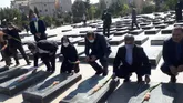 عطر افشانی و غبار روبی مزار شهدا در شهرستان اسلامشهر