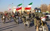 موتورسواران وگشت‌های عملیاتی رضویون ناحیه امام صادق (ع) رژه اجراکردند