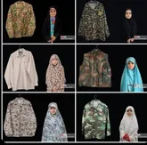 عکس یادگاری دختران شهدا با پیراهن پدر