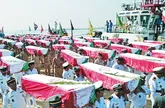 استقبال آبادان از پيكر ۶۶ شهيد دفاع مقدس
