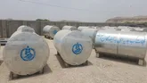 تهیه و توزیع مخازن ثابت به روستاهای بحران زده