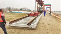 خط ریلی رشت - آستارا در ایستگاه اجرا 