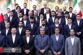 بدرقه ملی‌پوشان فوتبال ایران با حضور رئیس جمهور